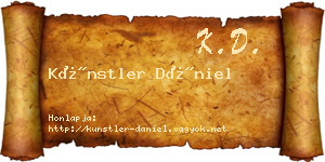 Künstler Dániel névjegykártya
